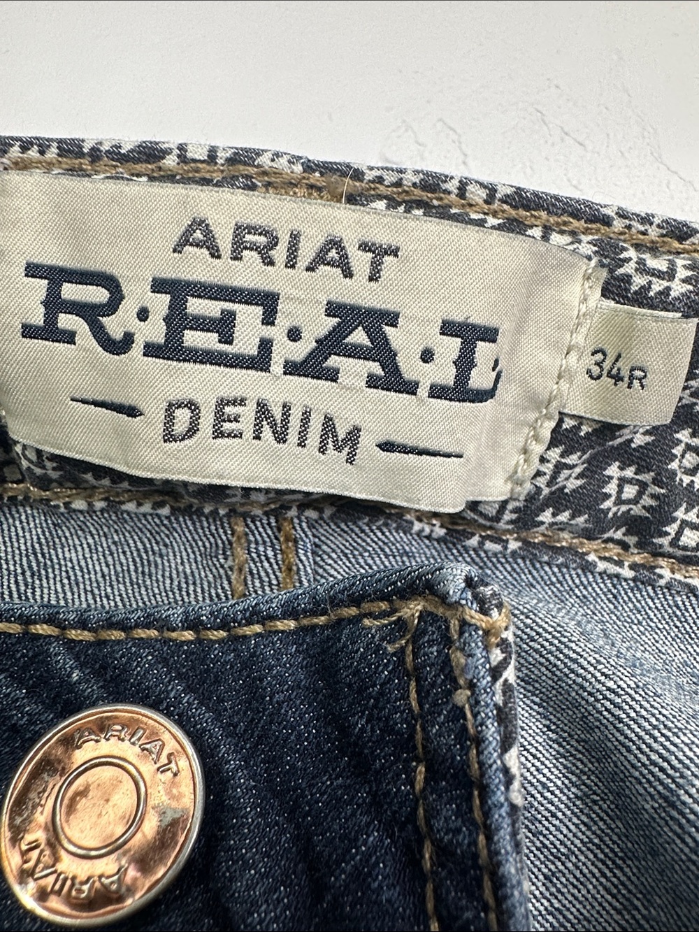 Ariat Real Rosa Jeans Perfect Rise Bootcut Stretch, 34R, Ranch Ride Rodeo - Picture 3 of 16